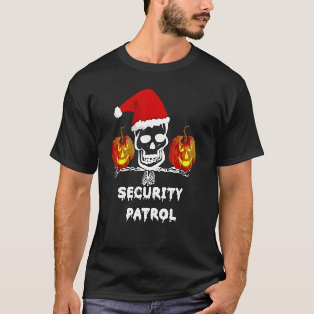 Camiseta Seguridad de los dulces de Halloween Papi Escuadró (Anverso)