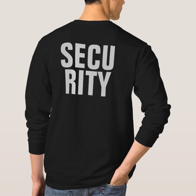 Camiseta Seguridad de los hombres de plantilla en blanco y  (Reverso)