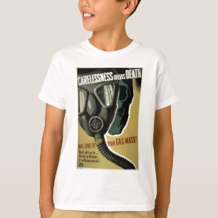 Camiseta Seguridad de máscara de gas de la Segunda Guerra 