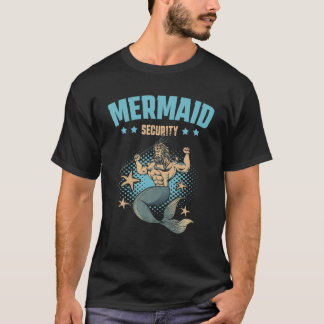 Camiseta Seguridad de Sirena - Merman Mermaid Fiesta Nataci