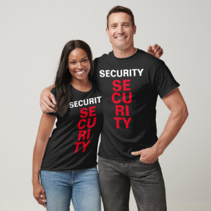 Camiseta Seguridad de texto de personalizable hombres mujer