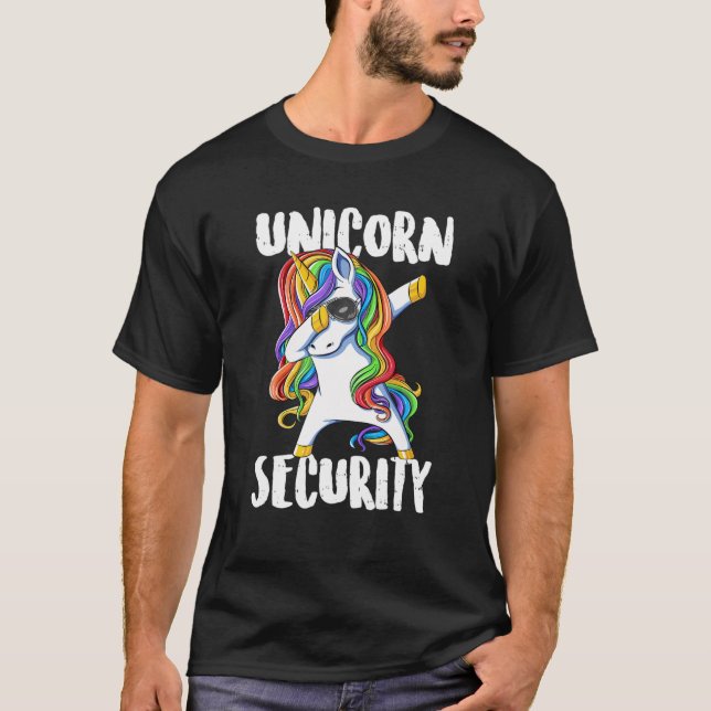 Camiseta Seguridad de Unicorn Dabbing (Anverso)
