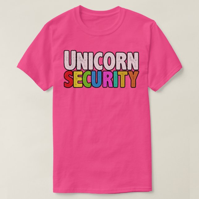 Camiseta Seguridad de Unicornio (Diseño del anverso)