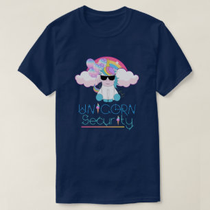 Camiseta Seguridad de Unicornio del bebé arco iris