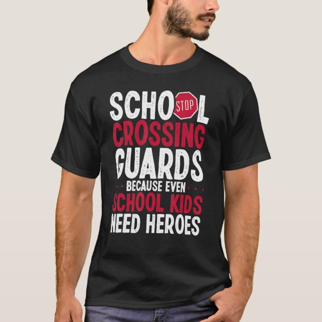 Camiseta Seguridad del tráfico escolar de la Guardia de Cru (Anverso)