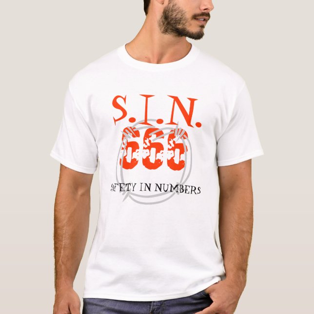 CAMISETA SEGURIDAD EN NÚMEROS (PECADO) (Anverso)