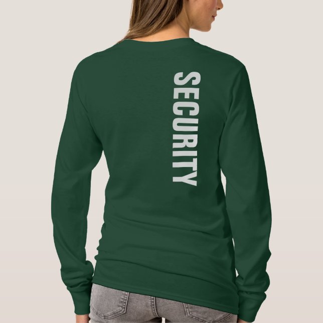 Camiseta Seguridad femenina TShirts de doble cara Selva Ver (Reverso)
