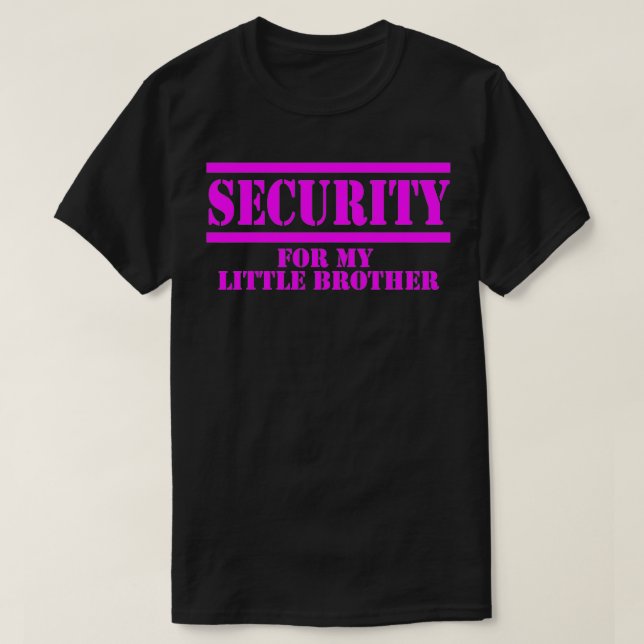 Camiseta Seguridad infantil para mi hermano pequeño (Diseño del anverso)