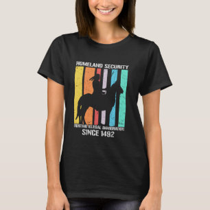 Camiseta Seguridad Nacional Vintage Retro Nativo Americano