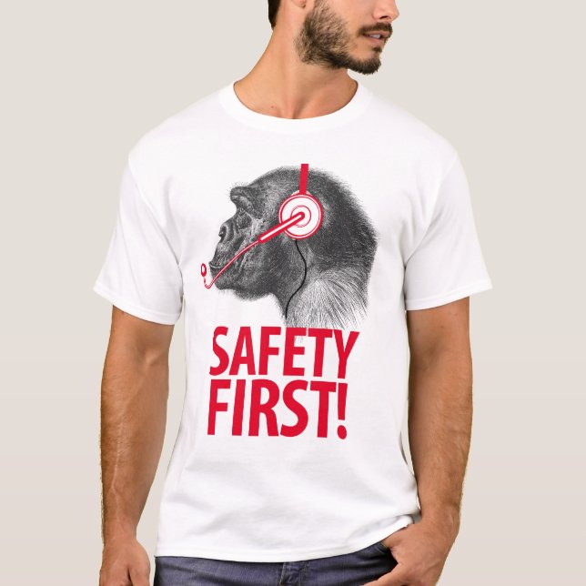 Camiseta ¡Seguridad primero! (Anverso)