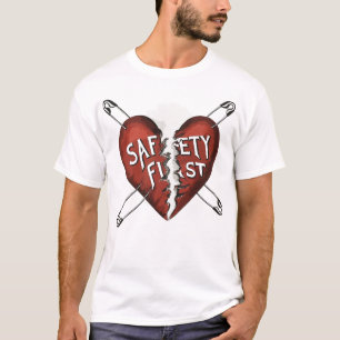 Camiseta Seguridad Primero Corazón Roto Imperdibles Punk Ro
