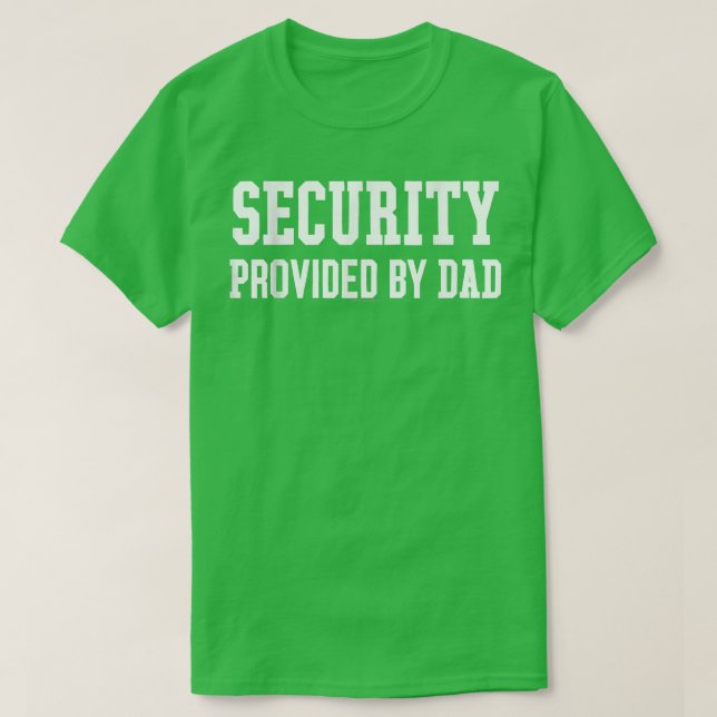 Camiseta Seguridad proporcionada por el regalo del Día del  (Diseño del anverso)