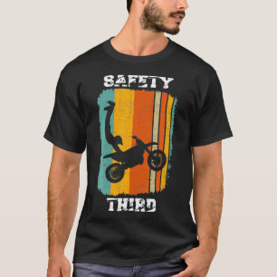 Camiseta Seguridad Tercer Motocross Dirt Biking Stunt Retro