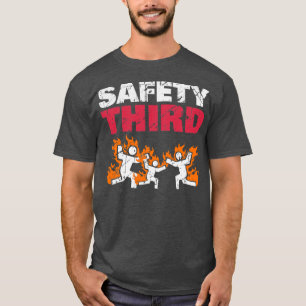 Camiseta Seguridad Tercero Funny Seguridad de Fuegos Artifi