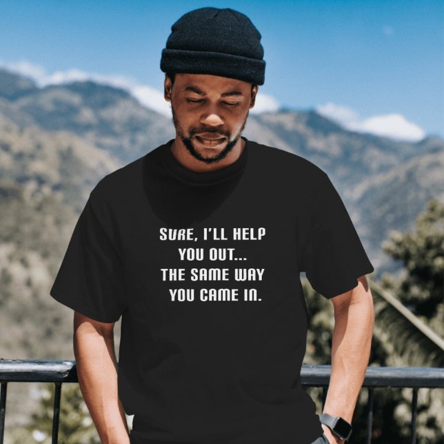 Camiseta Seguro, te ayudaré a Citas de Mens divertidas sarc (Subido por el creador)