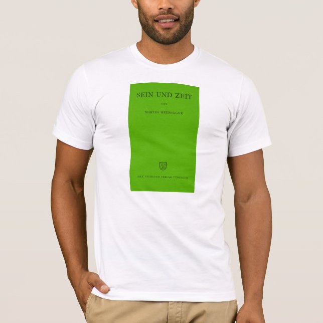 Camiseta Sein Und Zeit/verde de Heidegger el ser y del (Anverso)