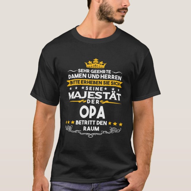 Camiseta Seine Majestät der Opa Enter den Raum Opi Pullover (Anverso)