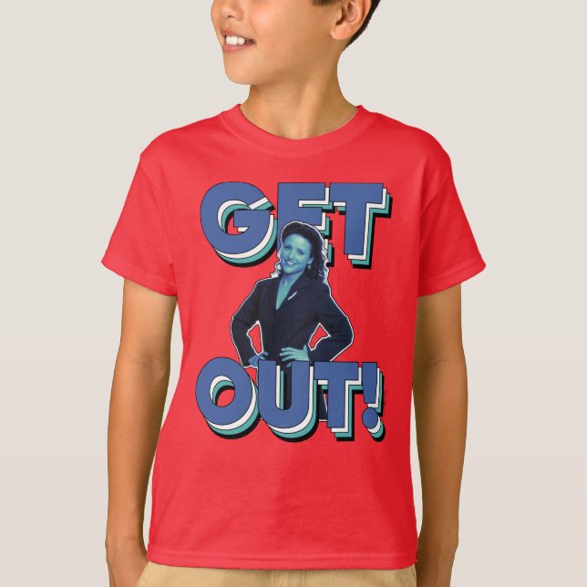 Camiseta Seinfeld | Elaine - ¡Fuera! (Anverso)