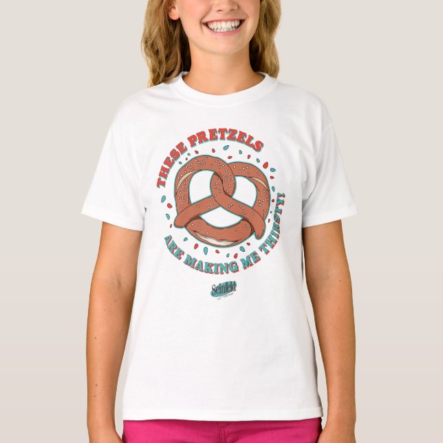 Camiseta Seinfeld | Estos Pretzels me están sembrando la se (Anverso)