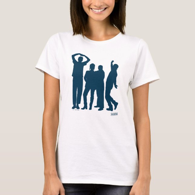 Camiseta Seinfeld | Gráfico de silueta de grupo (Anverso)