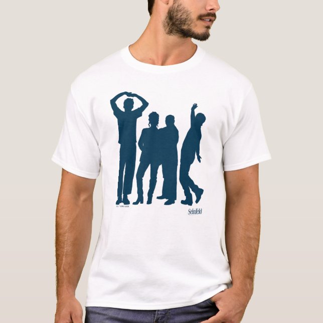 Camiseta Seinfeld | Gráfico de silueta de grupo (Anverso)