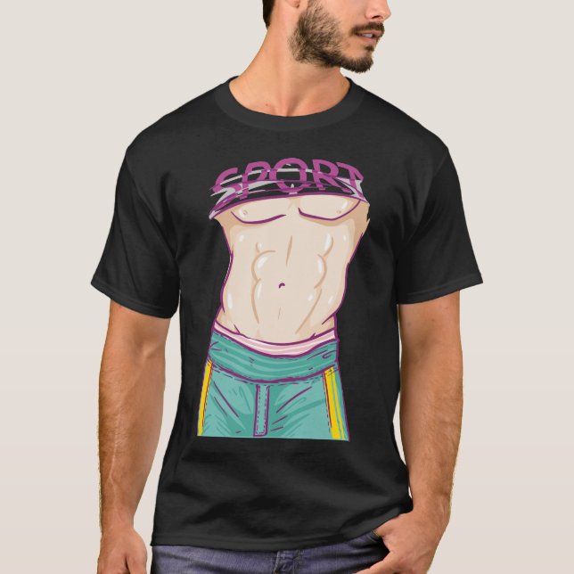 Camiseta Seis cajas abdominales (Anverso)