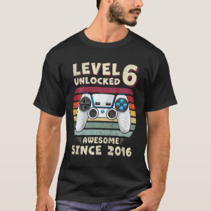 Camiseta Seis Cumpleaños 6 años Hijo Chico Divertido Jugado
