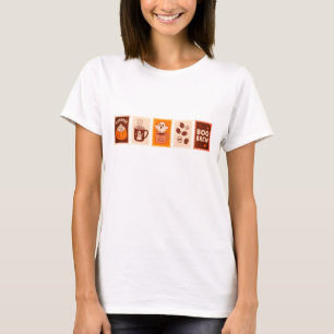 Camiseta Seis diseños de sellos postales de halloween de ca