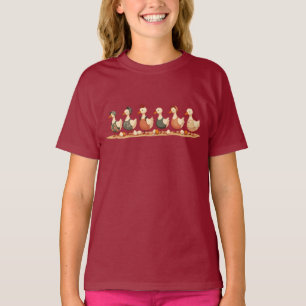 Camiseta Seis Esténcil de corte de inclinación A Geese tipo