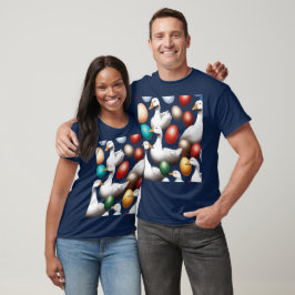 Camiseta Seis gansos poniendo recortados