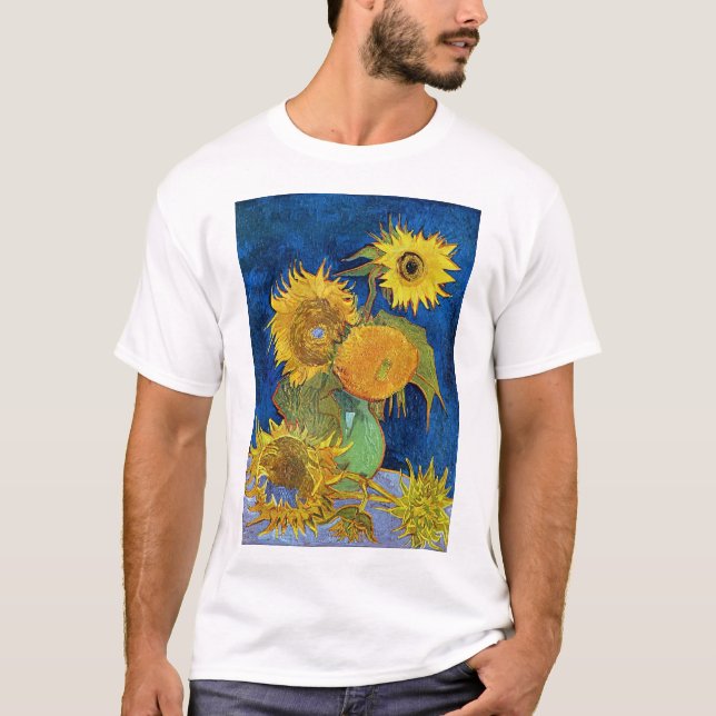 Camiseta Seis girasoles, Van Gogh (Anverso)