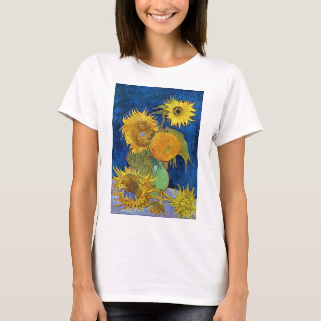 Camiseta Seis girasoles, Van Gogh (Anverso)