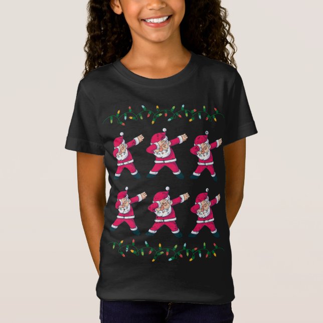 Camiseta Seis Navidades de Papá Noel de Dabbing (Anverso)