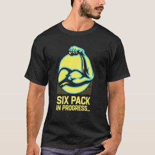 Camiseta Seis Pack En Curso Gracioso Humor De Trabajo Gym S