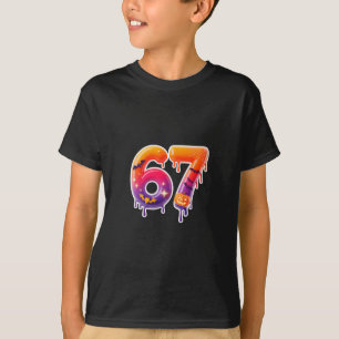 Camiseta Seis Siete 67 6 7 Diseño de Meme Divertido Helado