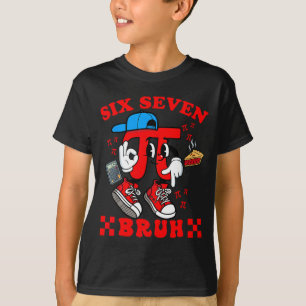Camiseta Seis siete 67 bruh meme día matemáticas niños niño