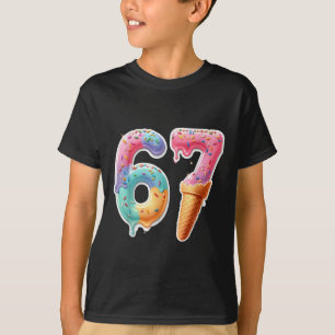 Camiseta Seis Siete 67 Helado Goteo Deportes Genial Meme Di