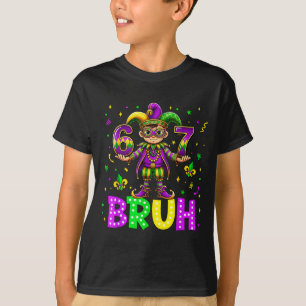 Camiseta Seis Siete 67 Hermano Feliz Mardi Gras Duende Fleu