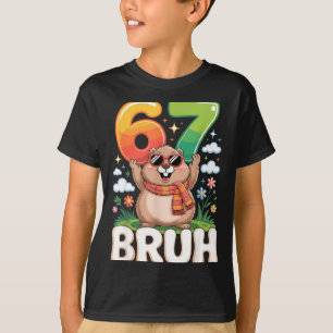 Camiseta Seis Siete 67 Hermano Marmota Divertido 6 7 Meme C