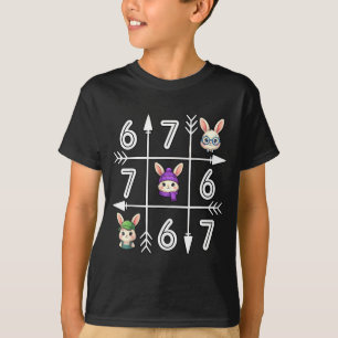 Camiseta Seis siete 67 meme 6 7 huevos feliz día de pascua 