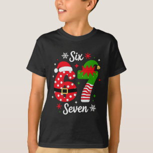 Camiseta Seis Siete 67 Meme 6 7 Santa Navidad Pijamas Niños