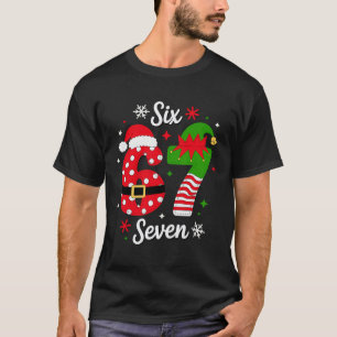 Camiseta Seis Siete 67 Meme 6 7 Santa Navidad Pijamas Niños