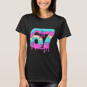 Camiseta Seis Siete 67 Meme Goteante Número 67 Helado