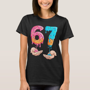 Camiseta Seis Siete 67 Meme Helado Goteo Divertido 