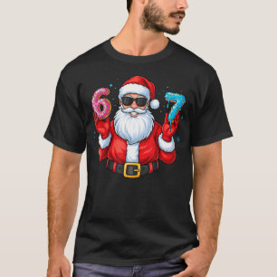 Camiseta Seis Siete 67 Meme Santa 67 Helado Goteo Navidad