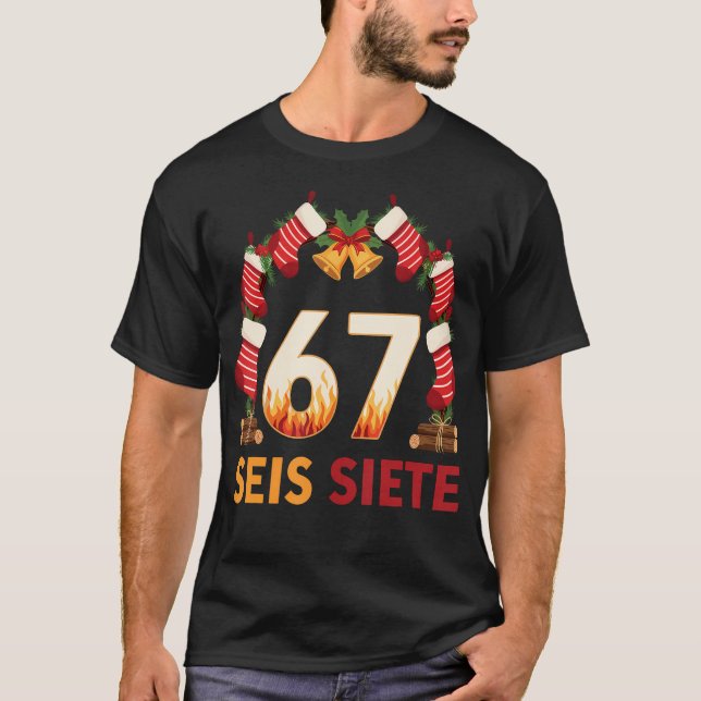 Camiseta Seis Siete 67 Six Seven Navidad 67 Meme (Anverso)