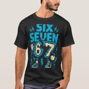 Camiseta Seis Siete 67 Xel Gamer Ropa Retro Estilo Bloque A