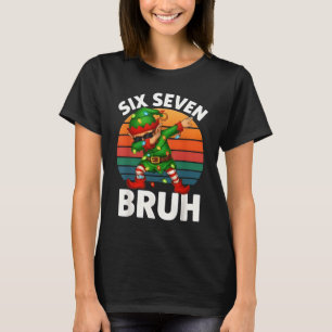 Camiseta Seis Siete 6 7 Meme Elf haciendo Dabbing Navidad F