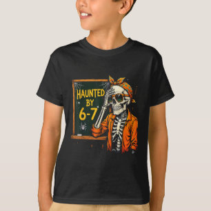 Camiseta Seis Siete Asustado 6 7 Meme 67 Mano de Esqueleto
