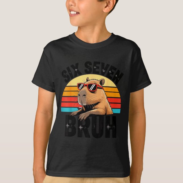 Camiseta Seis Siete Bruh 67 Meme Capybara  (Anverso)